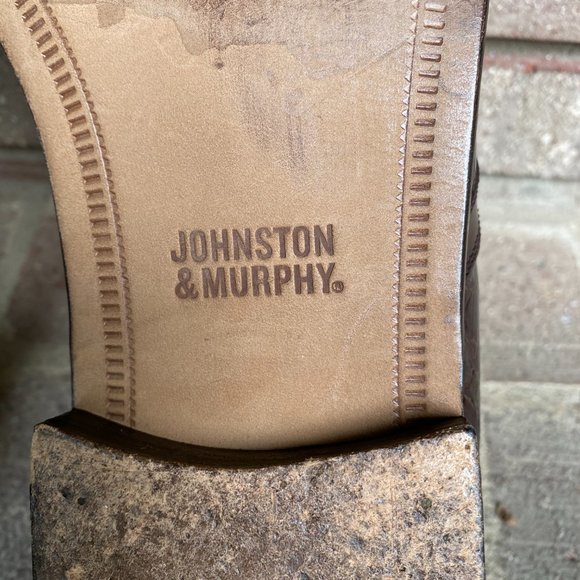 JOHNSTON & MURPHY Men's Brown Tassel Slip On Gator Print Loafers Size 12 - Picture 9 of 11